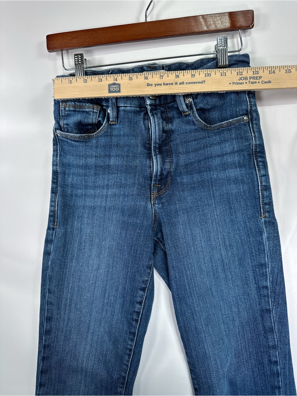 Good American Good Classic High Rise Straight Denim Medium Wash Size 4 / 27 - Picture 9 of 12